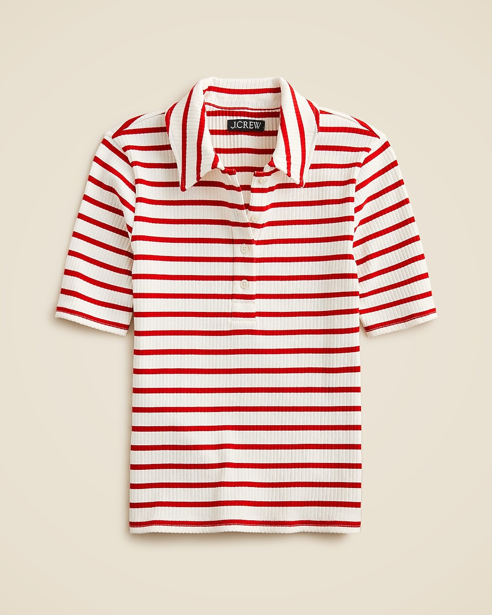Premium rib short-sleeve polo shirt in stripe | J. Crew US