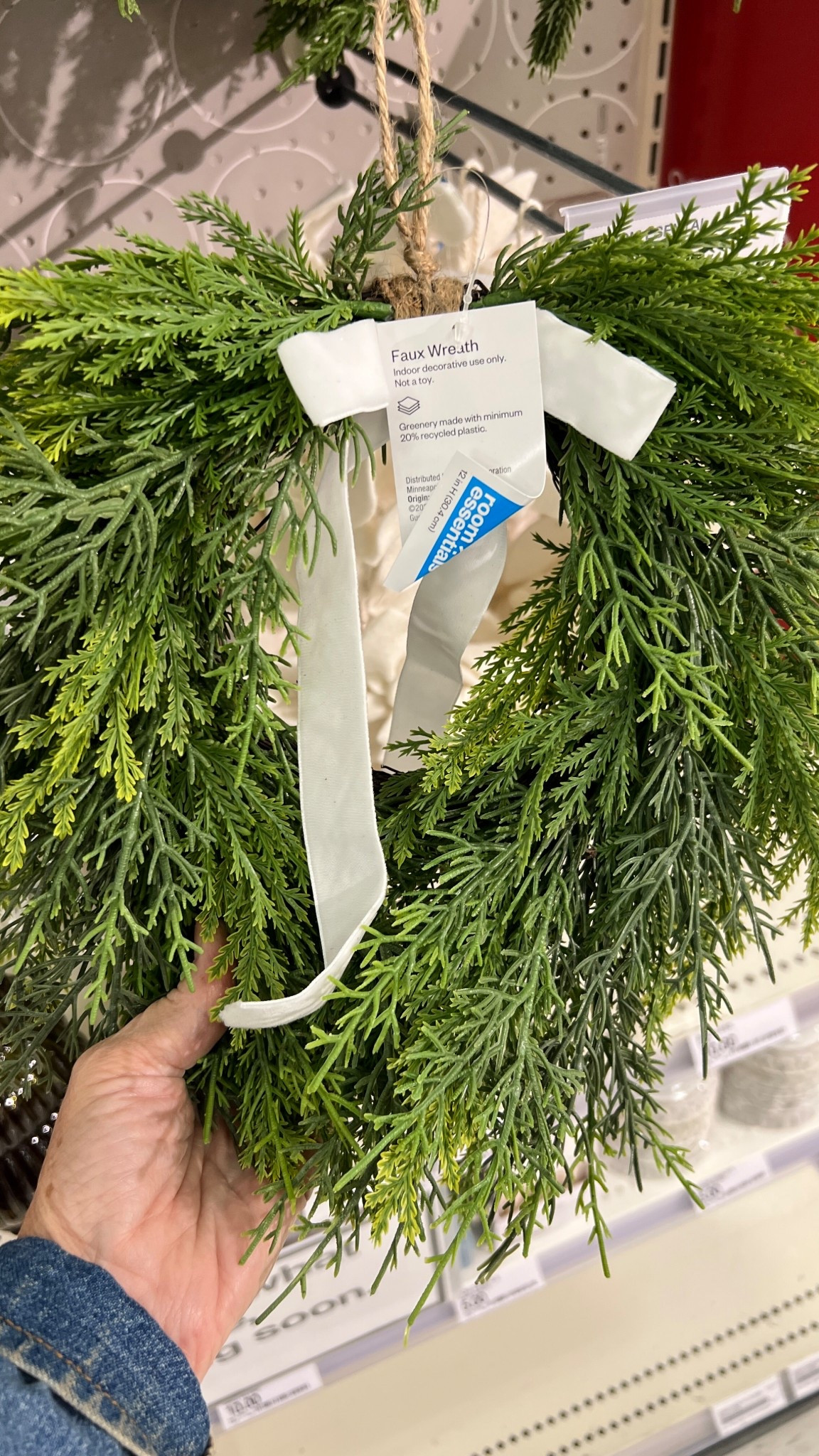 Draping Cedar Mini Christmas Wreath / Hang on Cabinets 
Hang on Chairs 

#LTKHoliday #LTKSeasonal #LTKHome