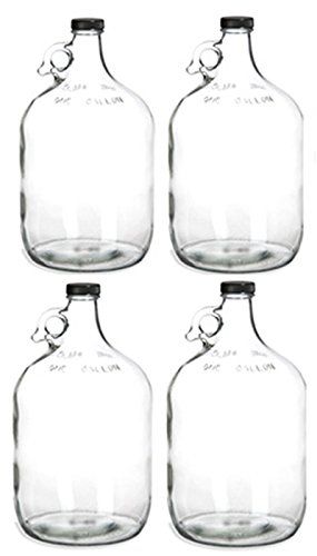 4 Glass Water Bottle, Includes 38 mm Polyseal Cap, 1 gal Capacity (Pack of 4) | Amazon (US)