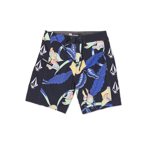 Volcom Boys' Iconic Mod Boardshort Swim Trunks, Navy | Amazon (US)