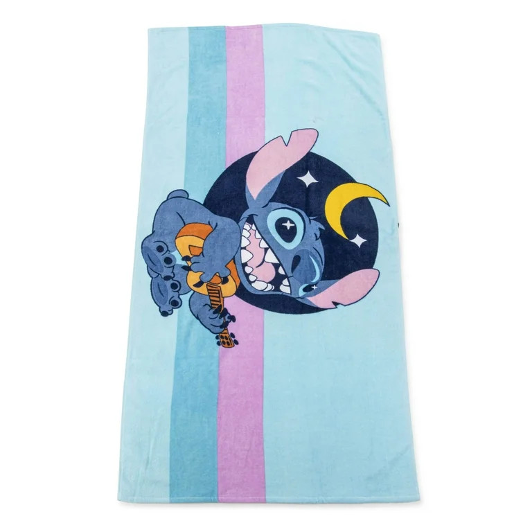 Lilo & Stitch Kids 27" x 54" Bath Towel, Cotton, Blue, Disney | Walmart (US)
