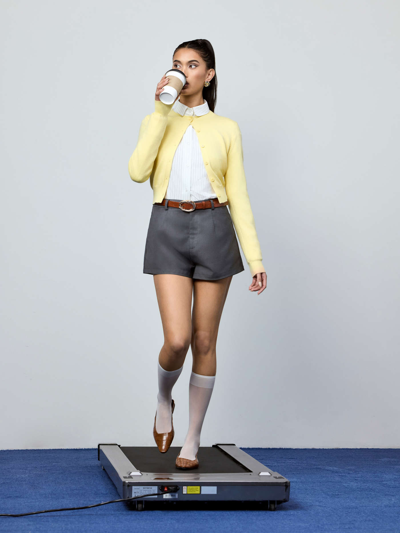 Knit Round Neckline Button Cardigan | Cider