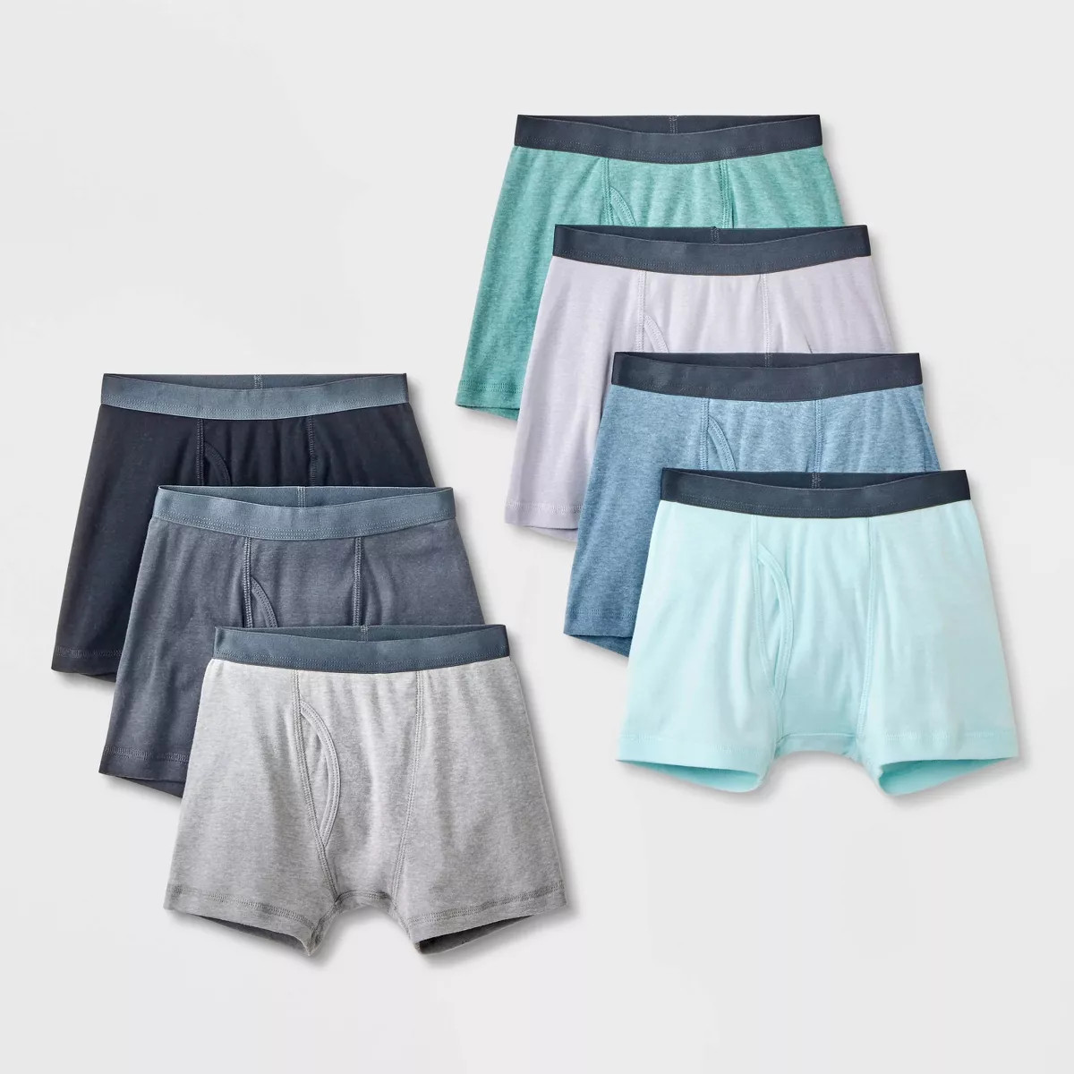 Boys' 7pk Boxer Briefs - Cat & Jack™ Heather Blue/Gray | Target