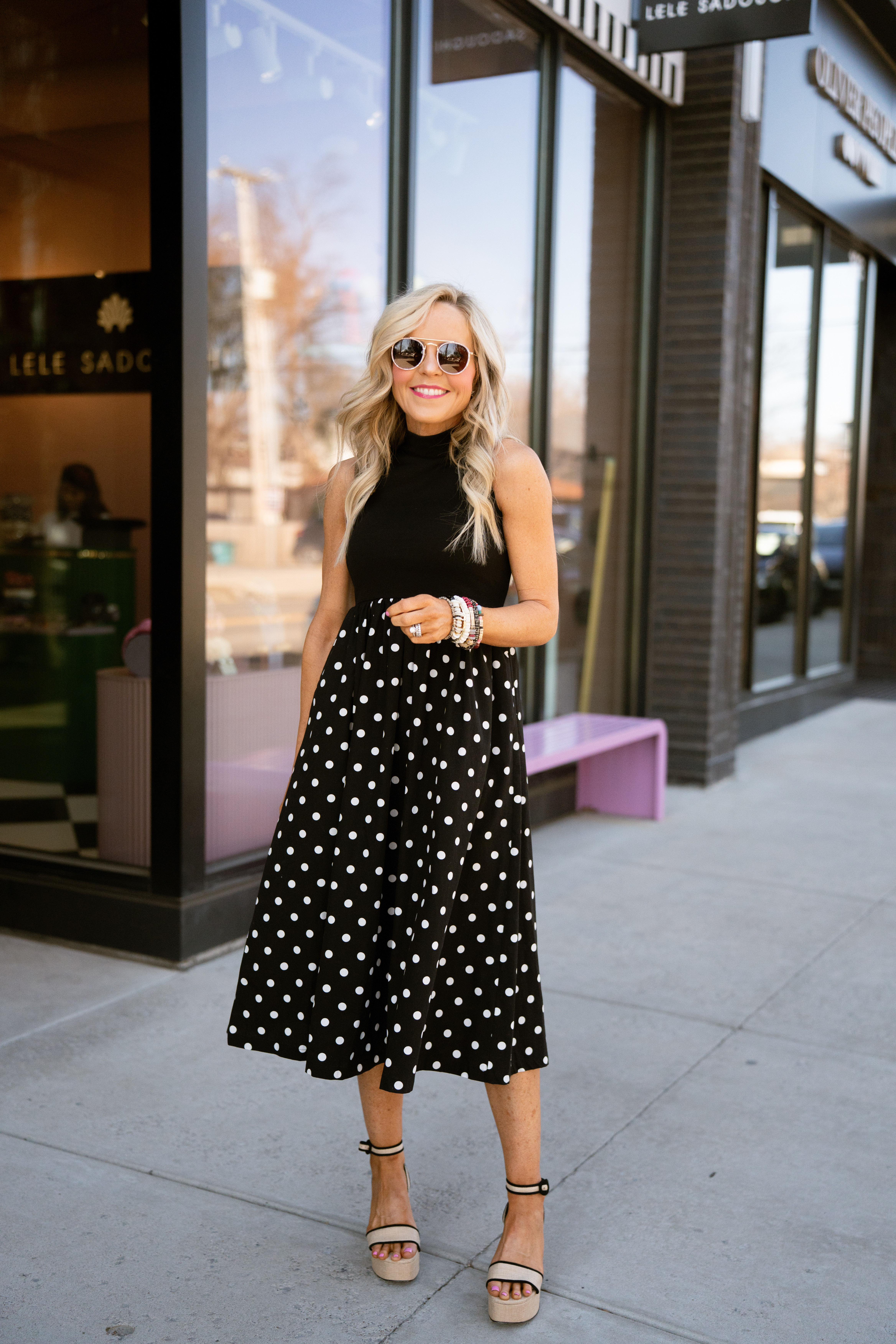 save an extra 40% off at @anthropologie this weekend... snag my midi polka dot pretty for just $65 (reg $158) | wearing XXS 

 #LTKgrwm #LTKootd #LTKSaleAlert