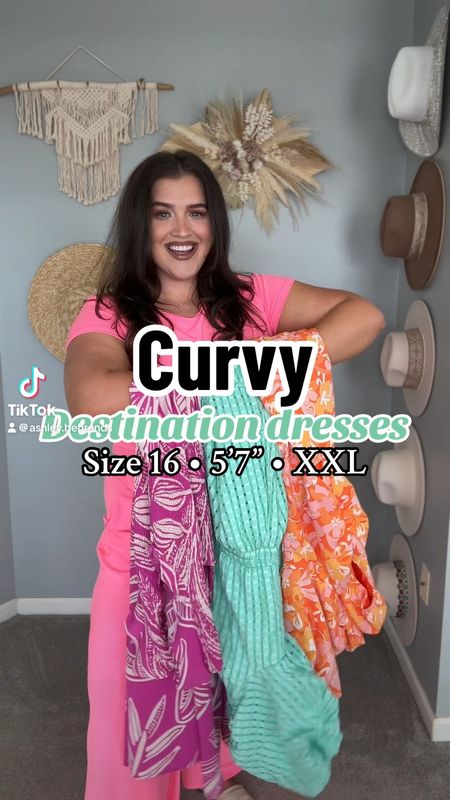 Tropical vacation maxi dresses from Amazon by destination 🌴✈️🌺 From Costa Rica palm leaves 🌿 The Bahamas turquoise blues 🩵 to Turks And Caicos bold prints 🍊 All size XXL 

#LTKstyletip #LTKplussize #LTKVideo