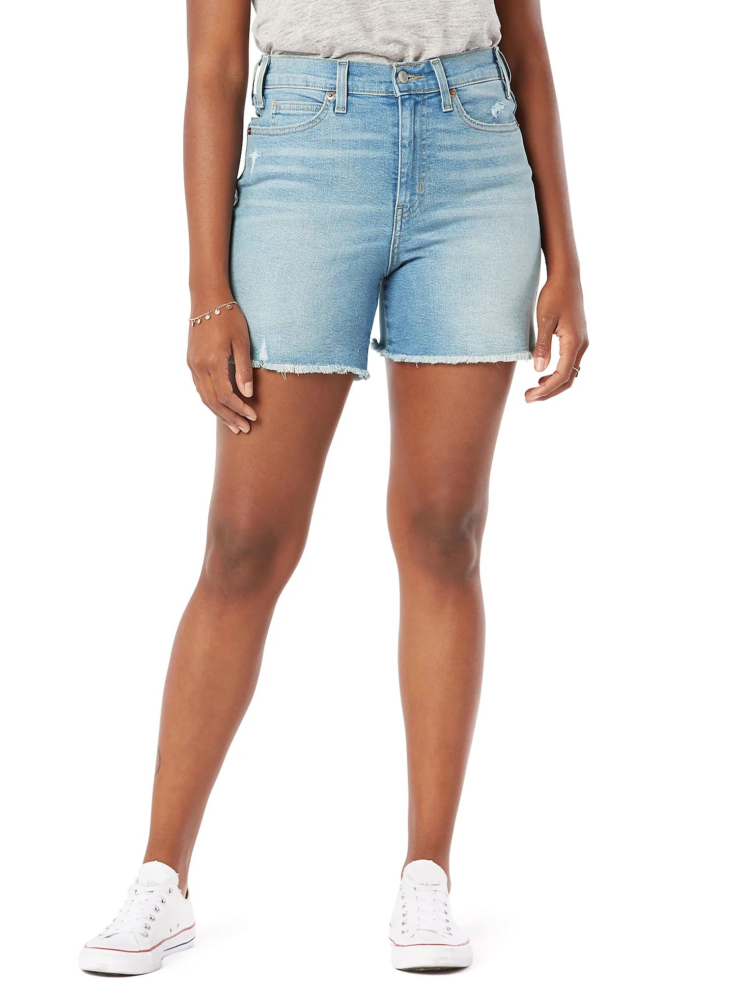 Signature by Levi Strauss & Co.™ Women's Heritage 5-inch Cutoff Shorts - Walmart.com | Walmart (US)
