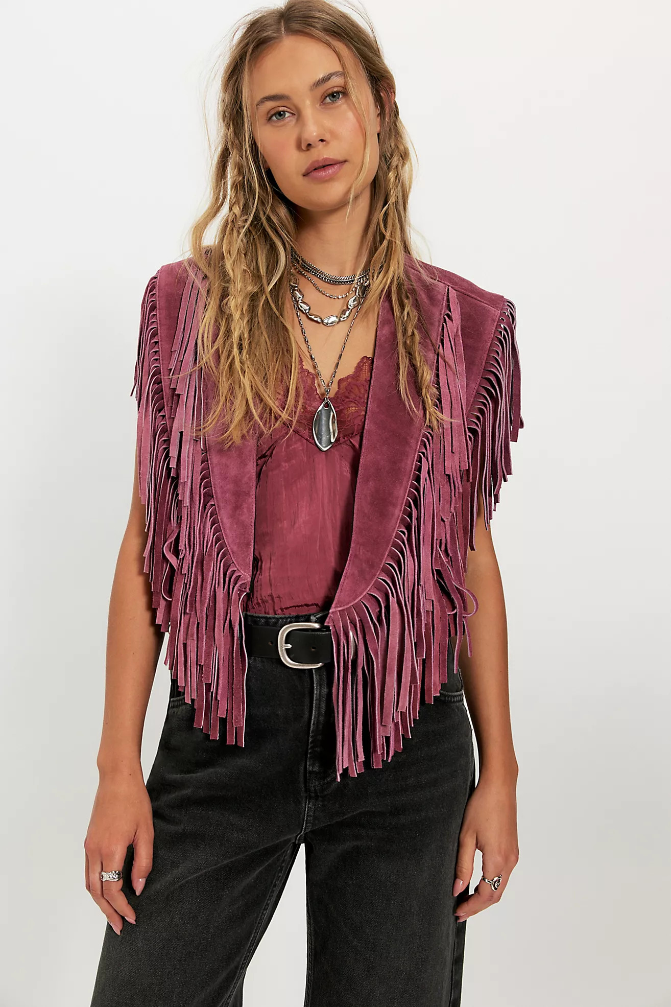 Understated Leather Wide Eyes Suede Fringe Collar | Free People (Global - UK&FR Excluded)