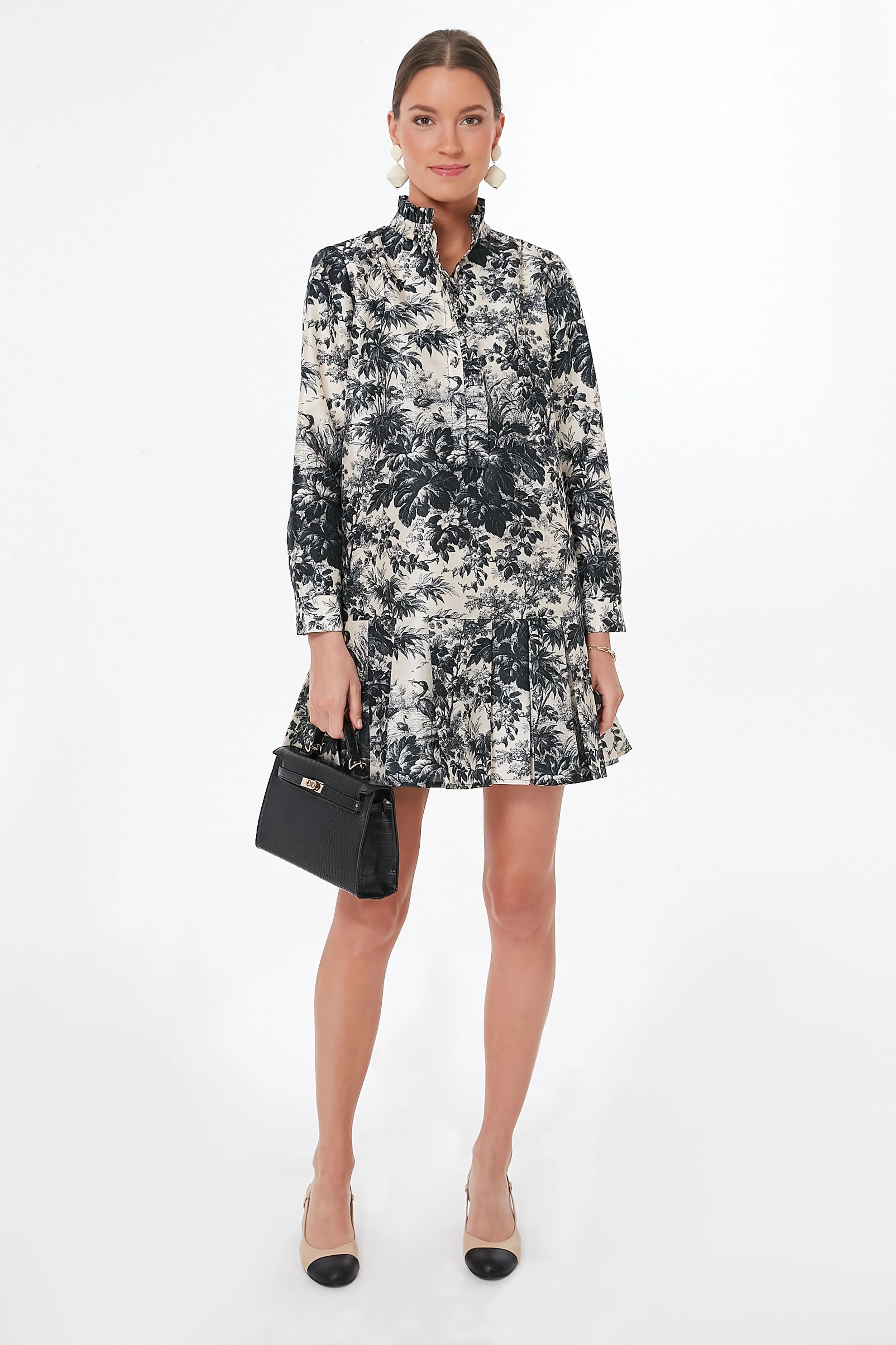 Noir Cypress Toile Tate Dress | Tuckernuck (US)