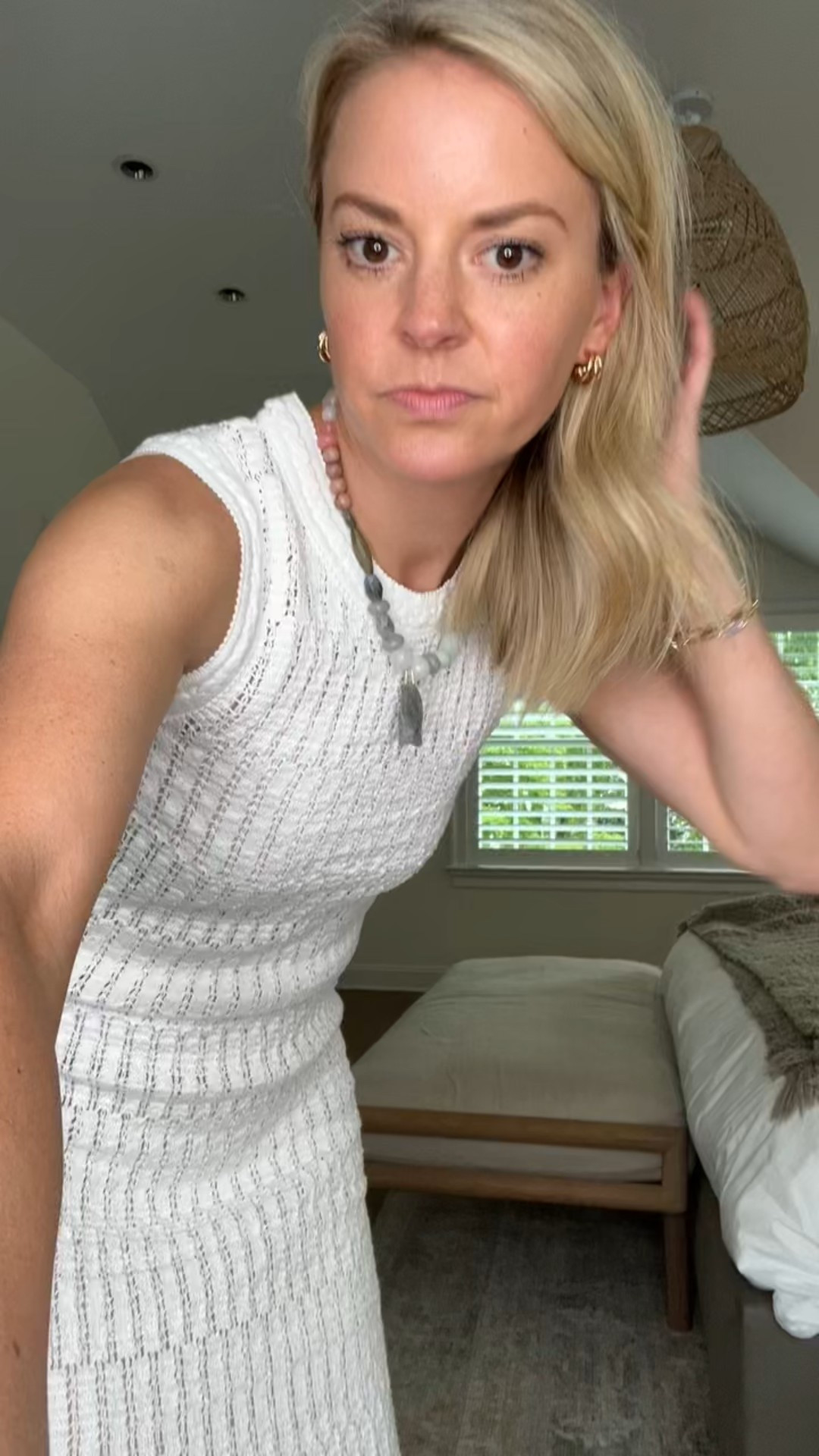 We have an anthro code!! KENDALL20 gets you 20% off $100+ on regular priced items, with a few items excluded. 

Wearing a small dress & it doubles as a coverup. Heels fit tts 

vacation, resort wear, date night 

#LTKSaleAlert #LTKSeasonal