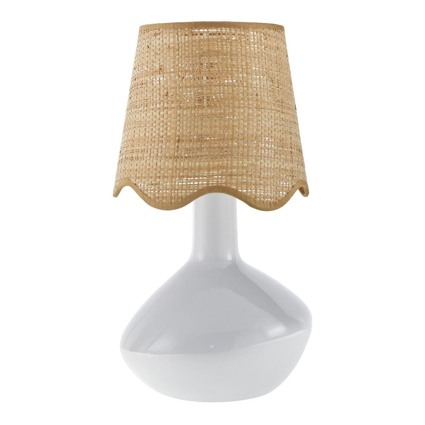 Capel Natural Rattan and Ceramic Table Lamp | World Market