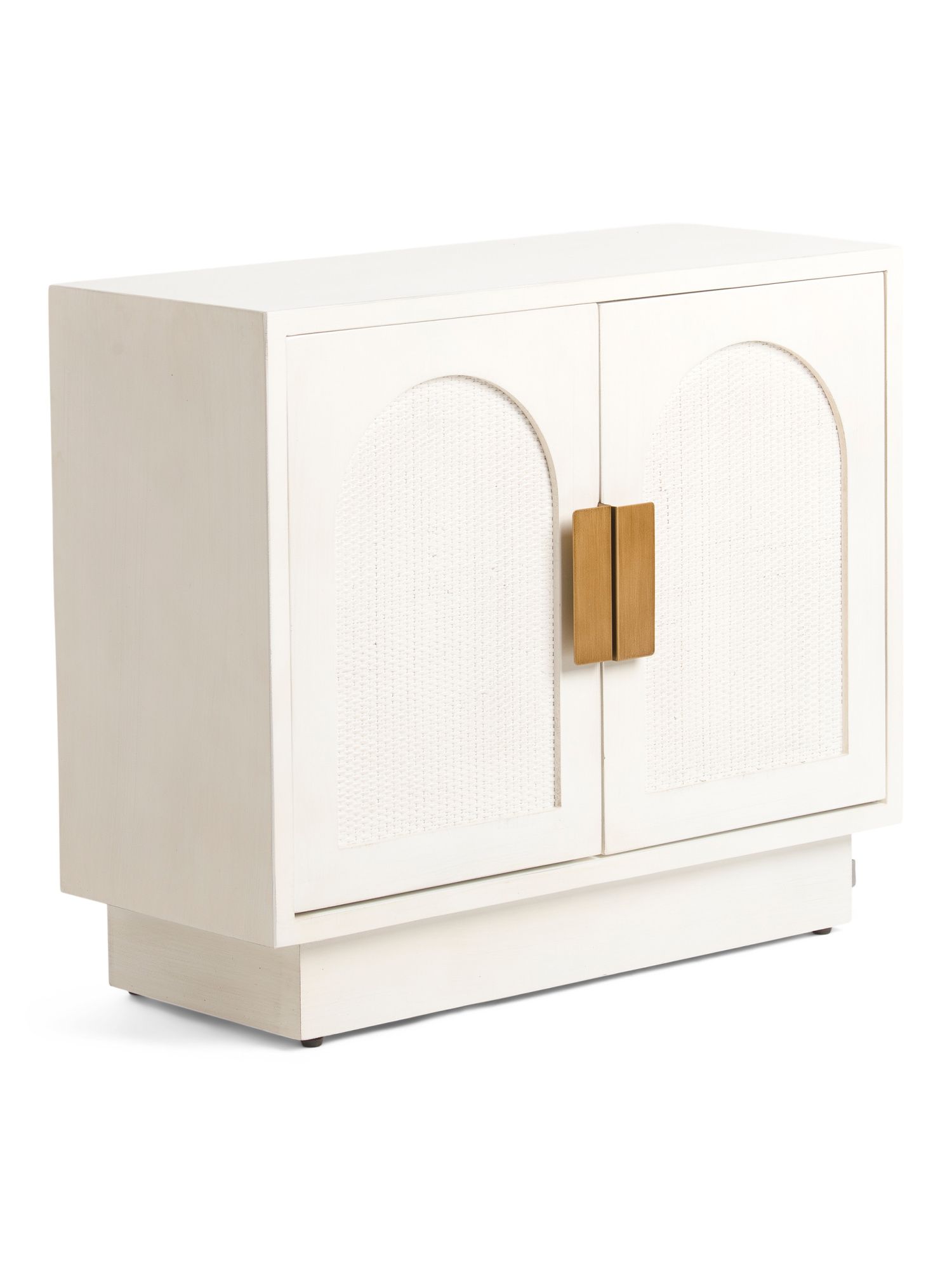 2 Door Console With Rattan And Brass Hardware | TJ Maxx