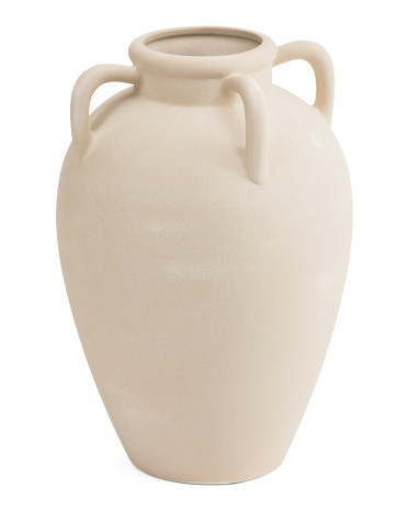 7.5x11 Ceramic Four Handle Vase | TJ Maxx