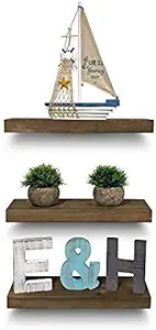Mark One Home Goods Rustic Farmhouse 3 Tier Justified Floating Wood Shelf - Floating Wall Shelves... | Amazon (US)