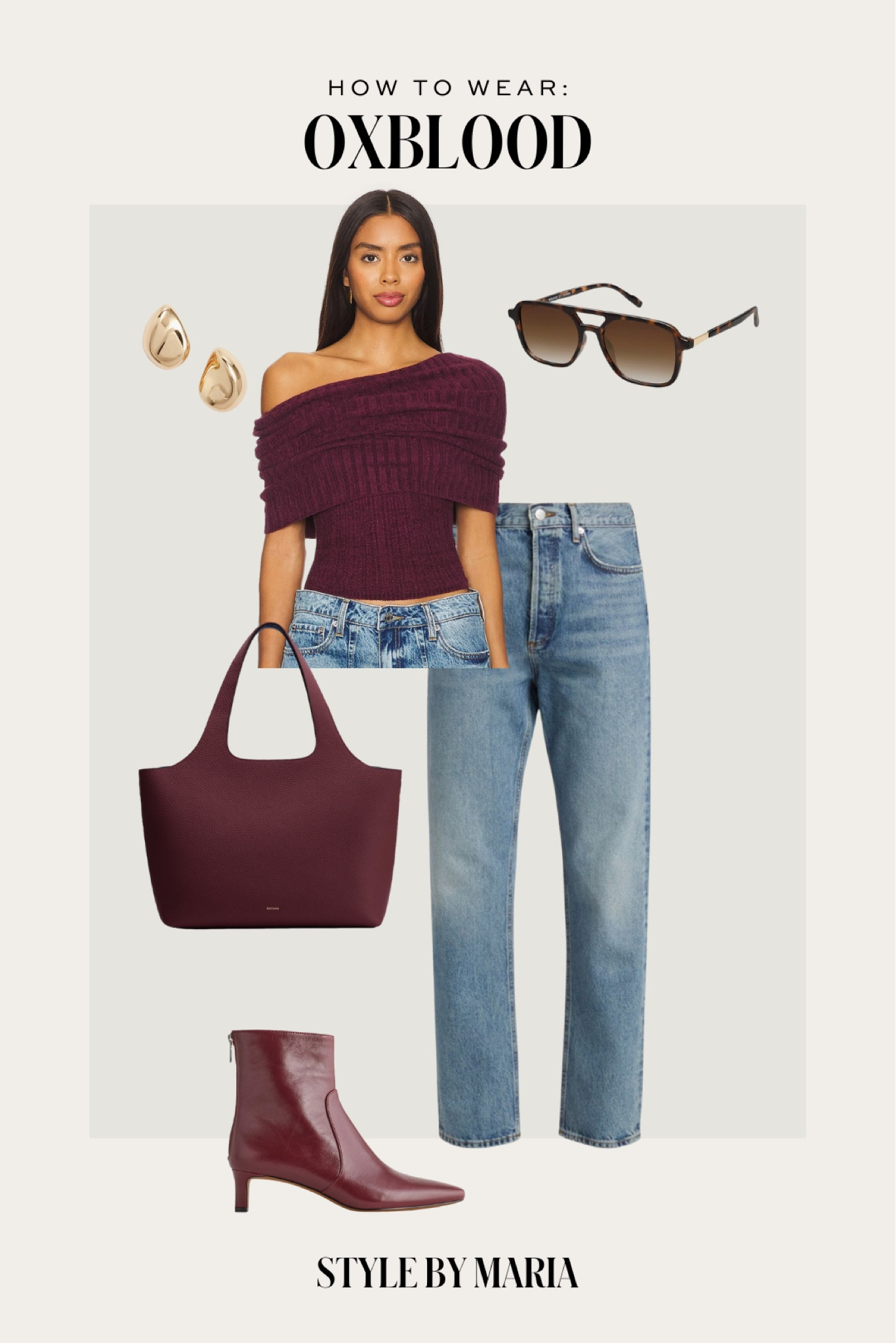 Casual fall outfit
Revolve oxblood sweater
Agolde 90s straight leg jeans on sale
Oxblood leather tote
Madewell booties 



#LTKSeasonal #LTKFindsUnder100 #LTKSaleAlert