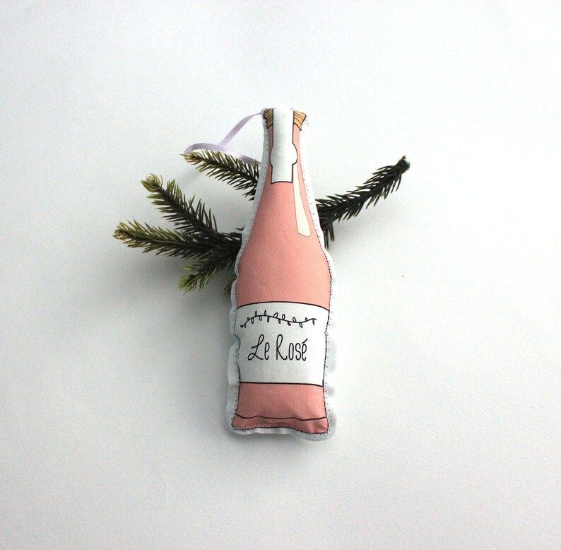 Rosé wine bottle ornament Holiday ornament | Etsy | Etsy (CAD)