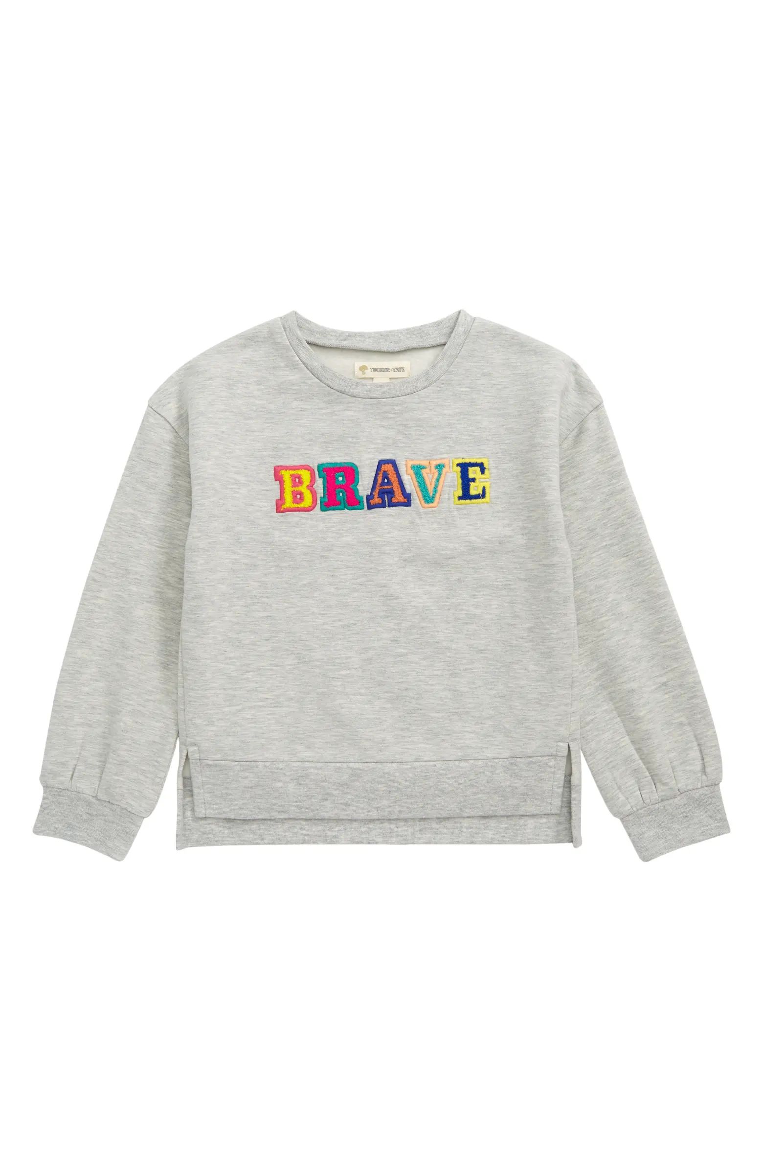 Kids' Dino Print Cotton Blend Sweatshirt | Nordstrom