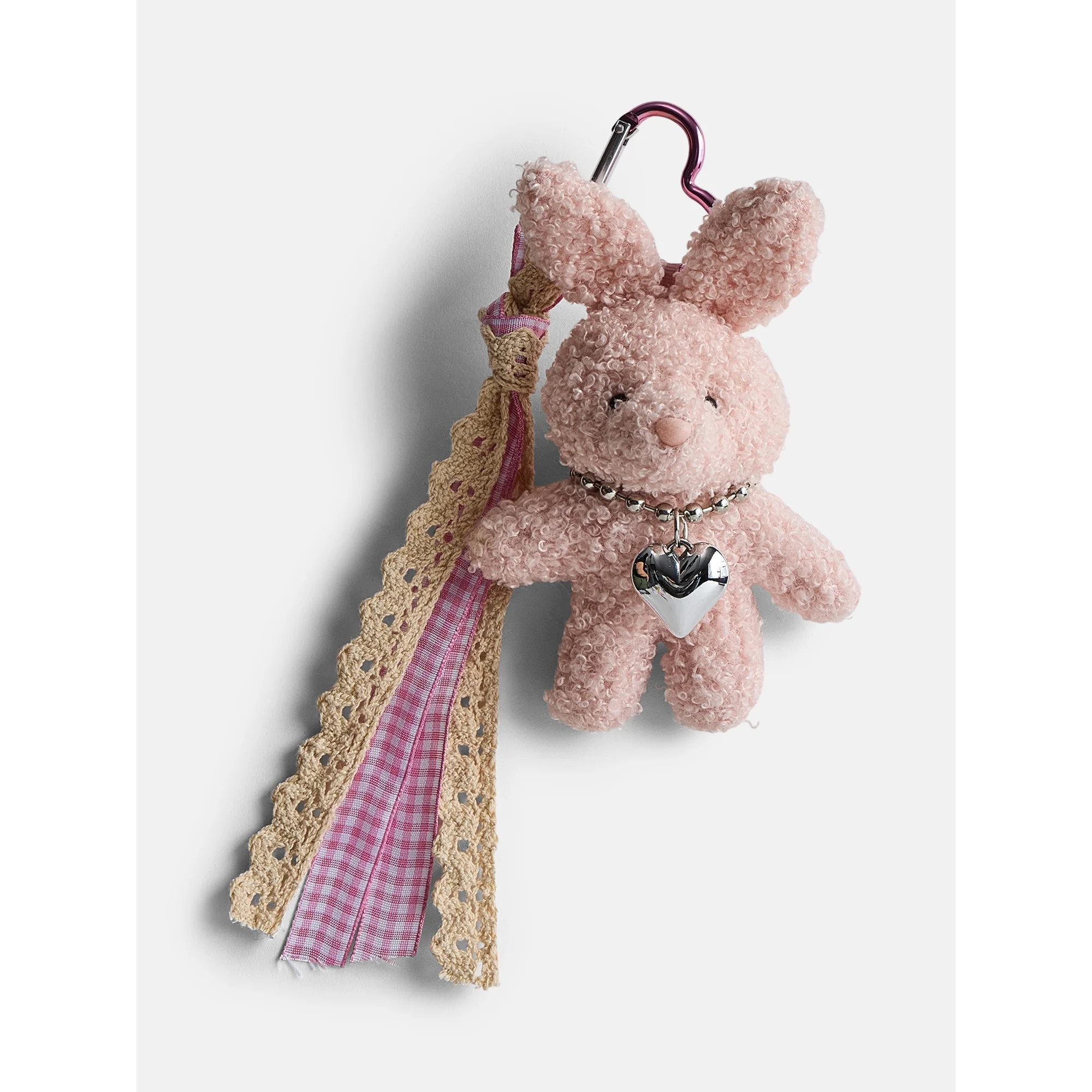 Weekend Academy Girls Bag Charm, Pink Bunny with Gingham | Walmart (US)