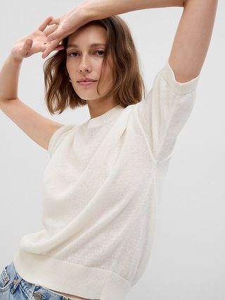 Linen-Blend Crewneck Sweater | Gap (US)