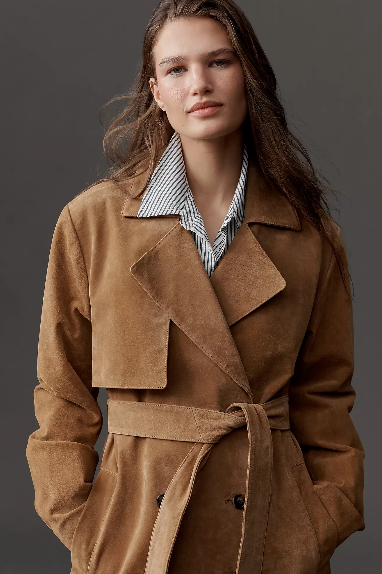 BLANKNYC Suede Trench Coat | Anthropologie (US)