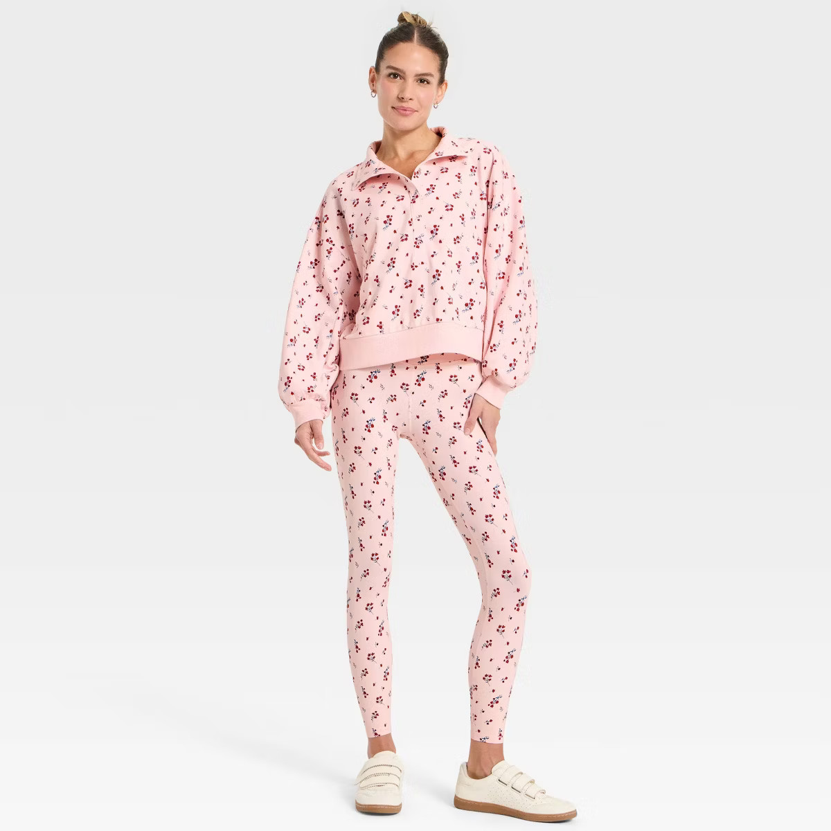 Women's Active Comfort French Terry Henley Sweatshirt - All In Motion™ | Target