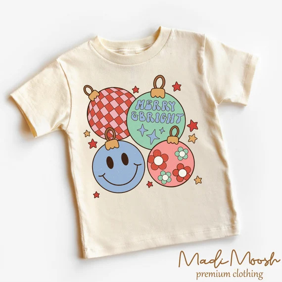 Christmas Balls Movies Toddler Shirt  Merry and Bright Kids - Etsy | Etsy (US)