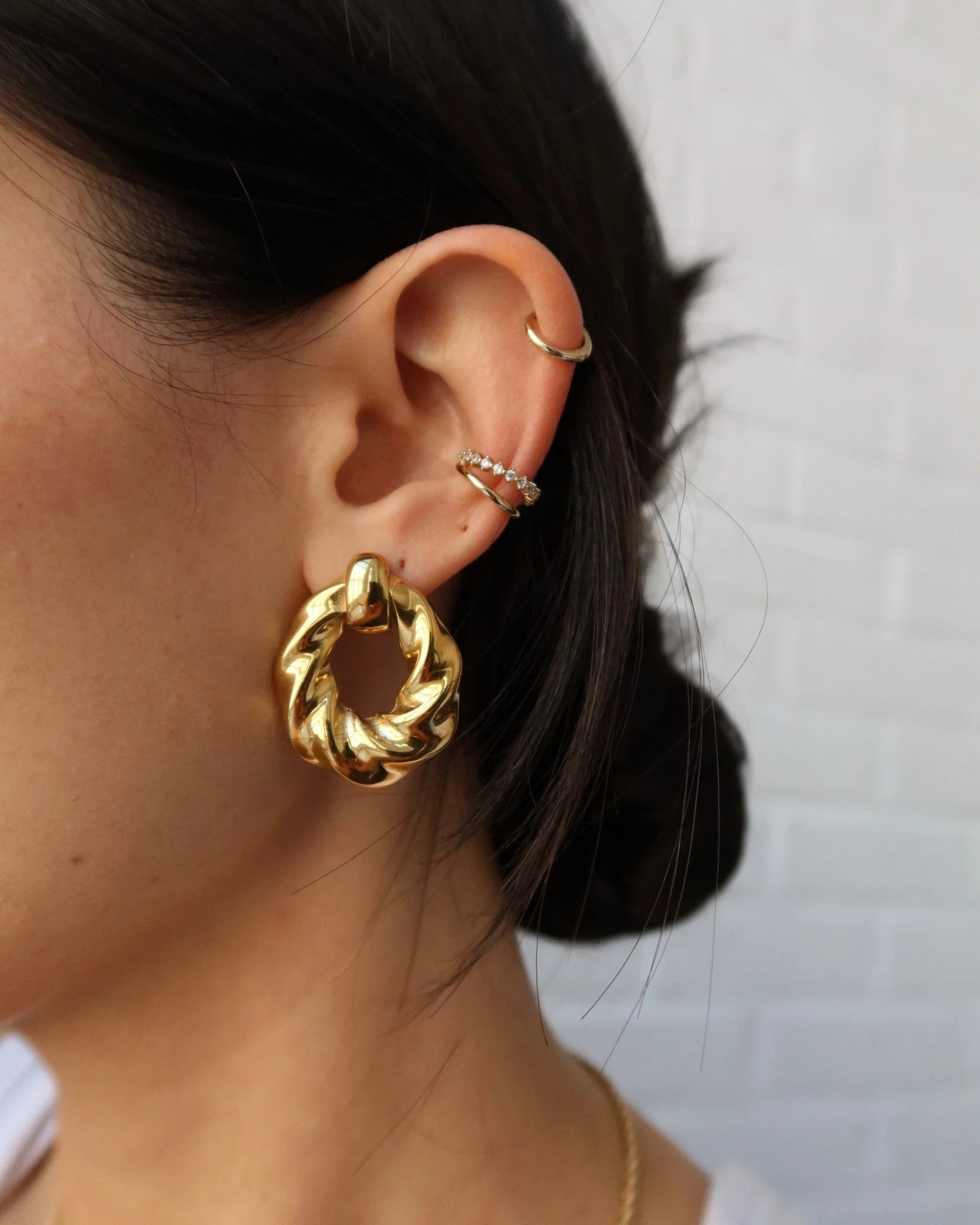 LARGE TWIST KNOCKER EARRINGS - Shop Cupcakes and Cashmere | Cupcakes and Cashmere LLC