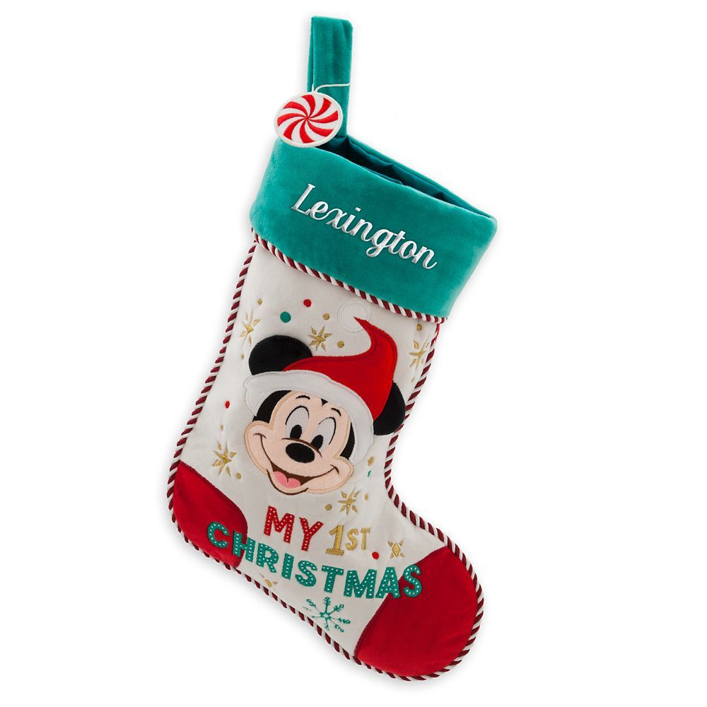 Mickey Mouse ''My 1st Christmas'' Stocking for Baby – Personalizable | Disney Store