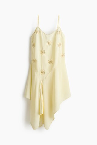 H & M - Embellished Slip Dress - Light Yellow | H&M (US + CA)
