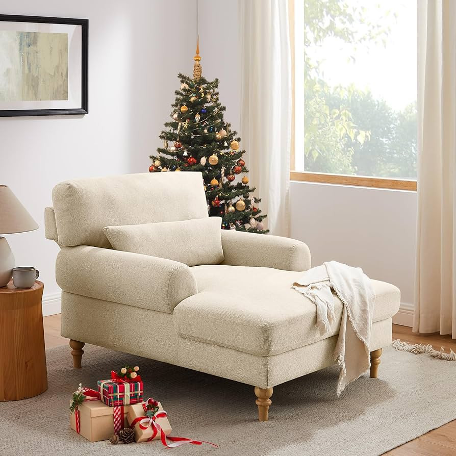 Modern Chaise Lounge Chair with Adjustable Backrest, Upholstered Indoor Leisure Sofa Recliner, Ch... | Amazon (US)