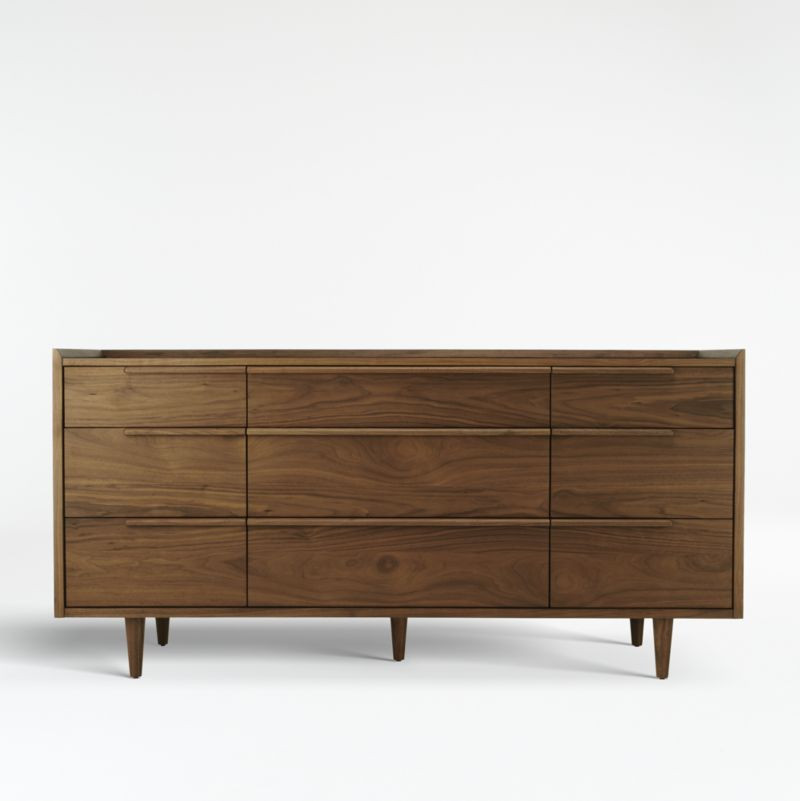 Tate Walnut 9-Drawer Dresser + Reviews | Crate & Barrel | Crate & Barrel