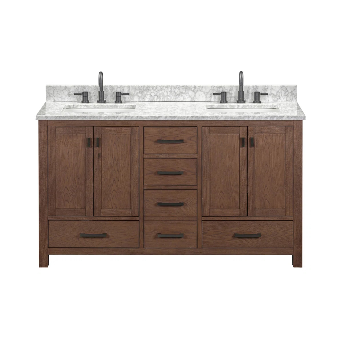 Meuble-lavabo double 60 po avec plateau Souther | Wayfair North America