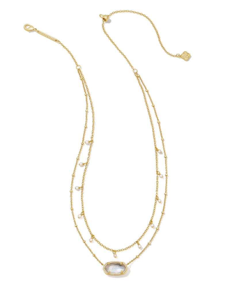 Elisa Gold Pearl Multi Strand Necklace in Ivory Mother-of-Pearl | Kendra Scott