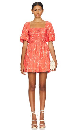 Belladonna Mini Dress in Calla Red Print | Revolve Clothing (Global)