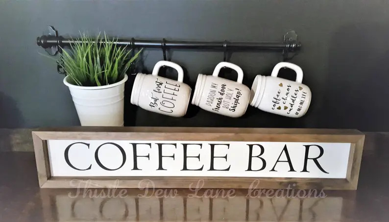 Coffee Bar wood sign, coffee bar decor, coffee wood sign, coffee bar wooden sign, coffee sign, ki... | Etsy (US)