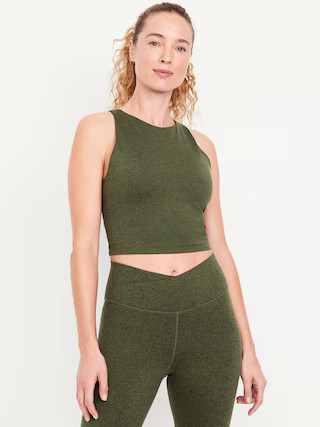 CloudComfy High-Neck Longline Sports Bra | Old Navy (US)