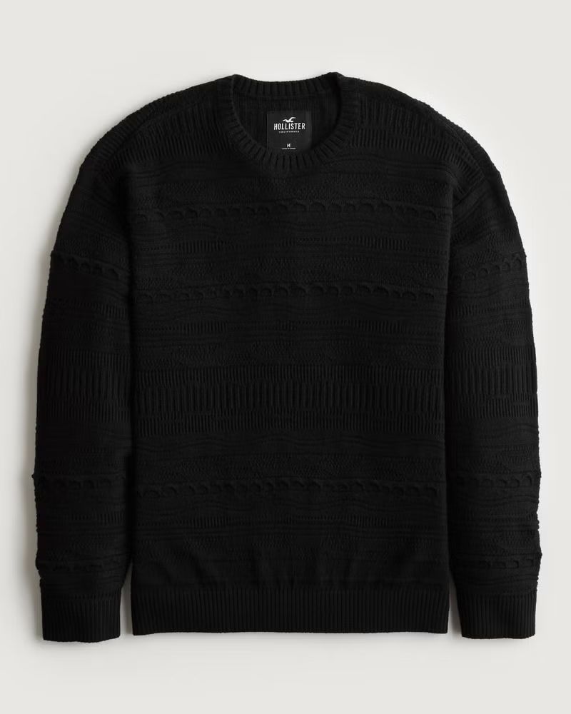 Men's Knit Pattern Crew Sweater | Men's Tops | HollisterCo.com | Hollister (US)