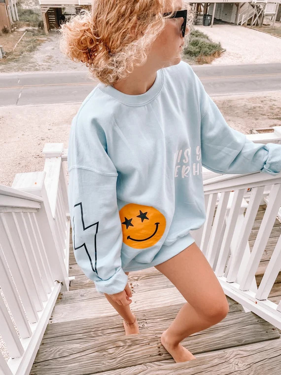 Trendy Crewneck  Gildan Sweatshirt  College Crewneck  | Etsy | Etsy (US)