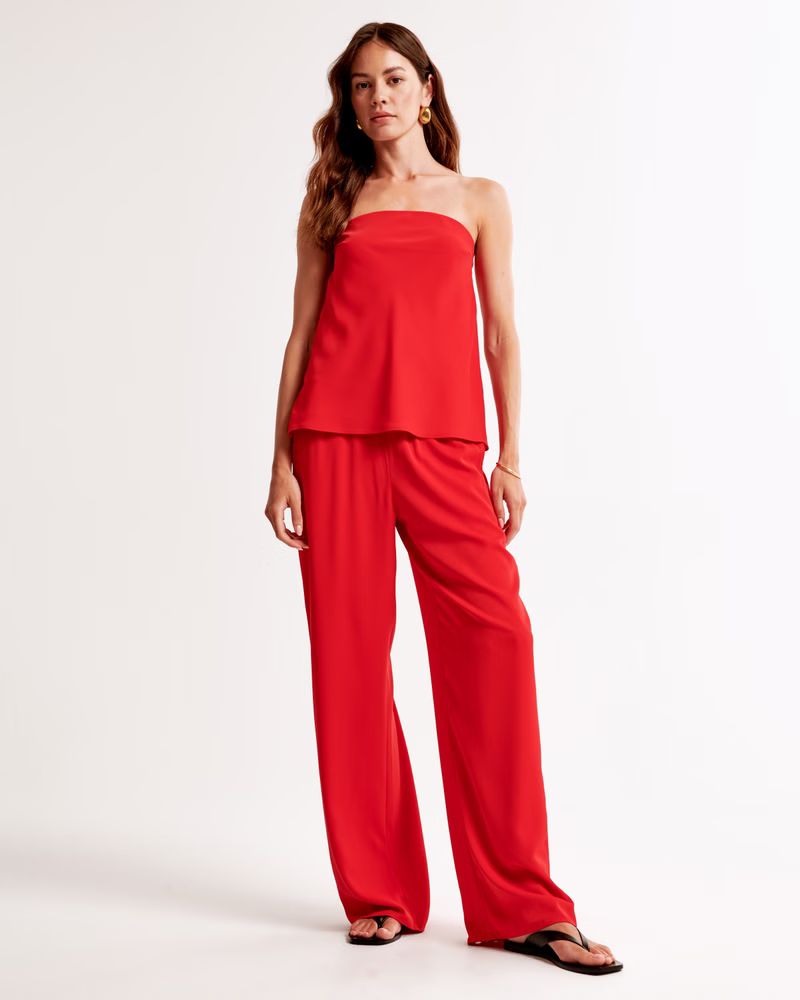 Satin Pull-On Pant | Abercrombie & Fitch (US)