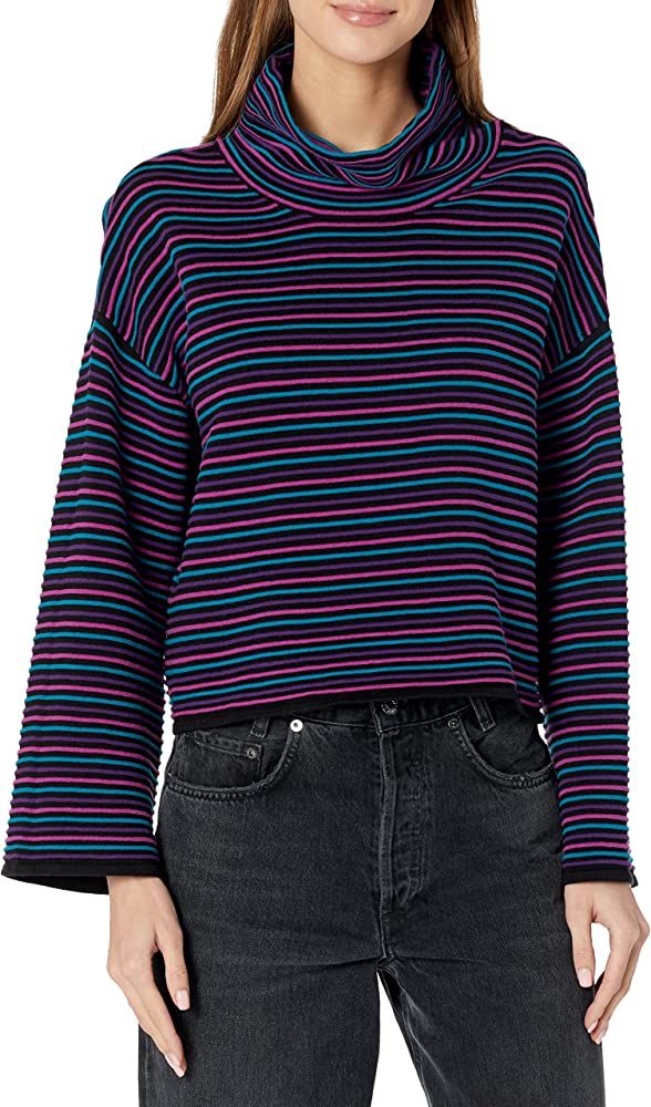 DKNY Women's Turtleneck All-Day Comfort Cropped Sportswear Sweater | Amazon (US)