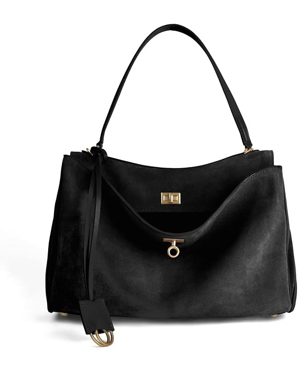 Genuine Leather Tote Bag for Women: Soft Cowhide Shoulder Handbags for Ladies - Satchel Purse for... | Amazon (US)