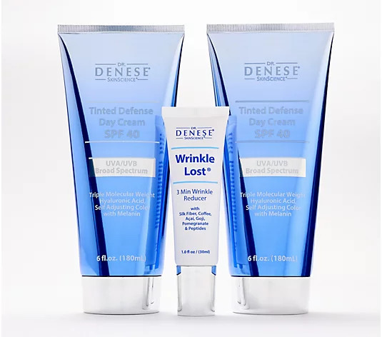 Dr. Denese SPF 40 Tinted Defense Day Cream Duo w/ Wrinkle Lost | QVC