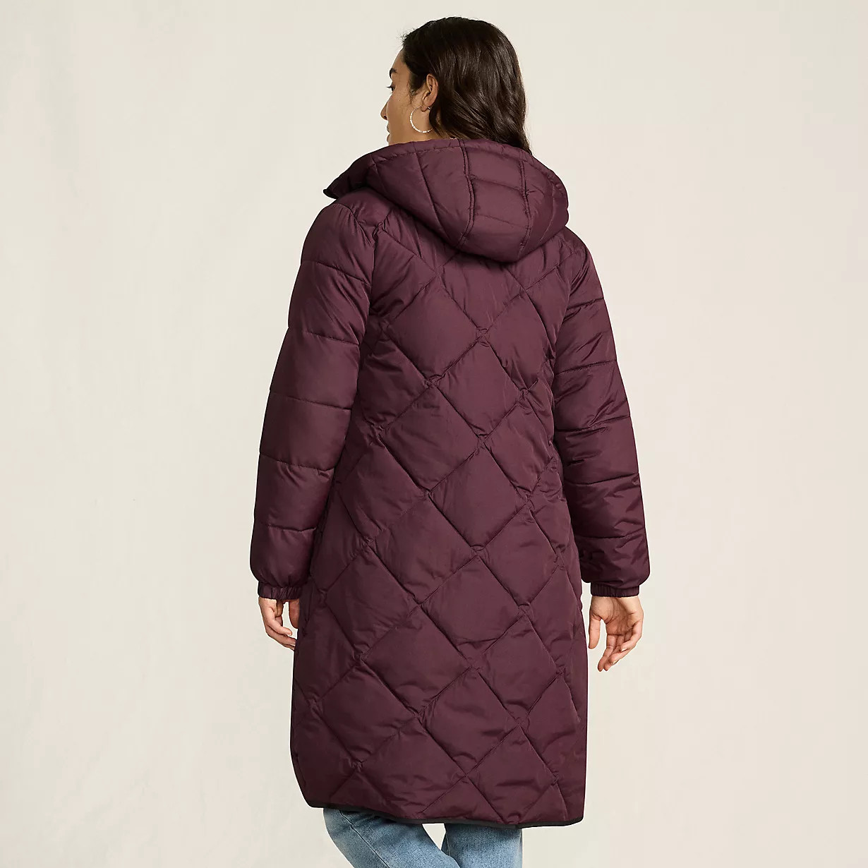 Women's FeatherFree Insulated Diamond Quilted Maxi Coat | Lands' End (US)