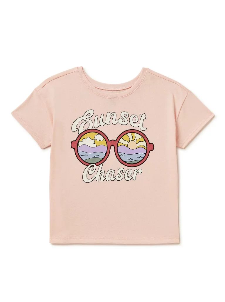 Garanimals Toddler Girl Short Sleeve Graphic Tee, Sizes 12M-5T | Walmart (US)