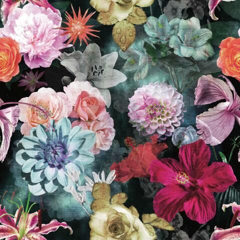 Multicolor Vintage Blooms Peel And Stick Wallpaper | World Market