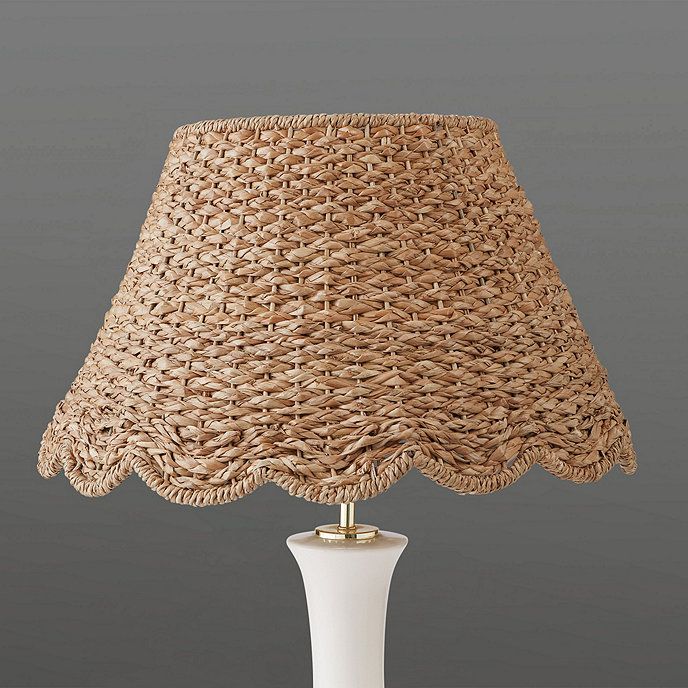 Scalloped Seagrass Tapered Handwoven Table Lamp Shade | Ballard Designs, Inc.