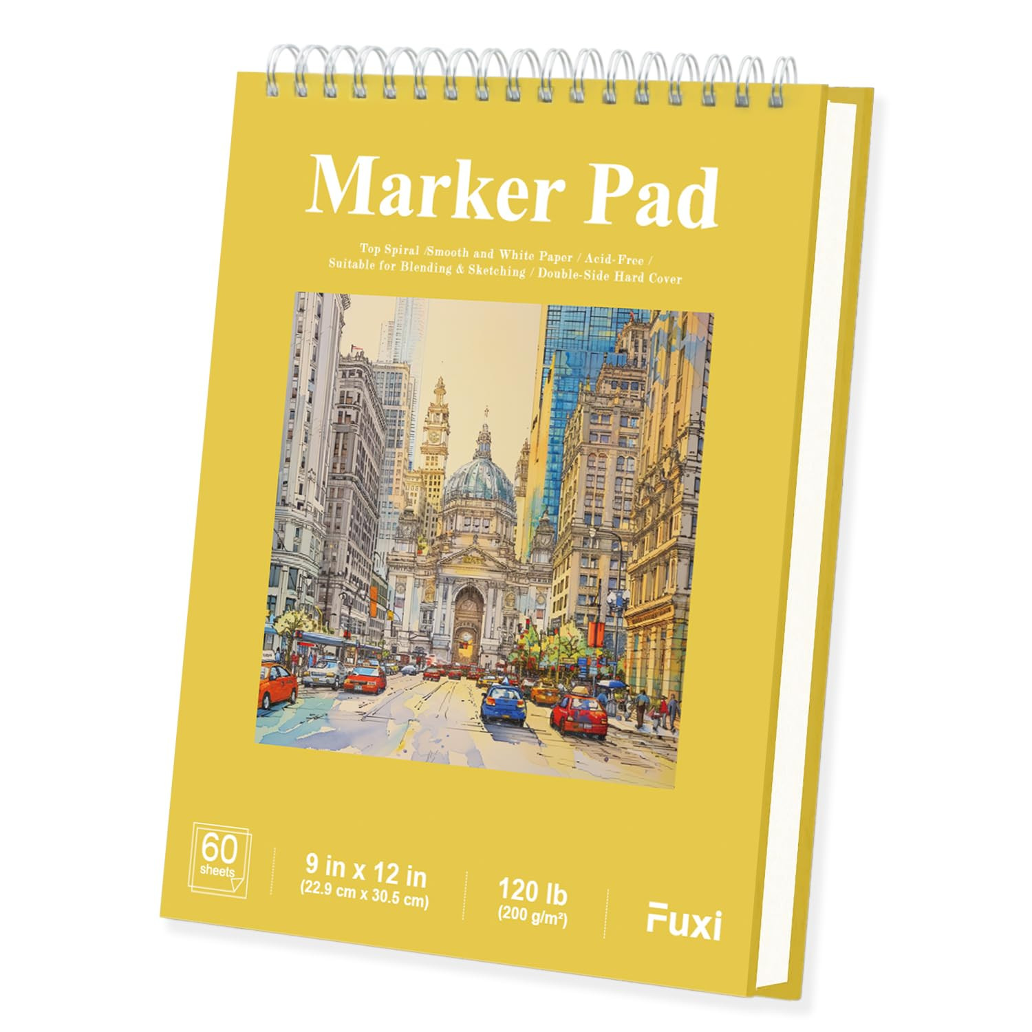 Marker Paper Sketchbook, 9"X12" Alcohol Marker Paper, 60 Sheets (200gsm/ 120lb) Marker Sketchbook... | Amazon (US)