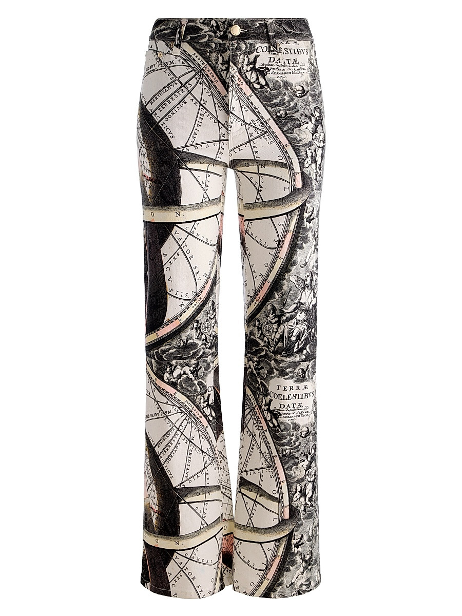 Women's Chic Celestial Map High-Rise Flare Jeans - Divine Horizons - Size 26 | Saks Fifth Avenue