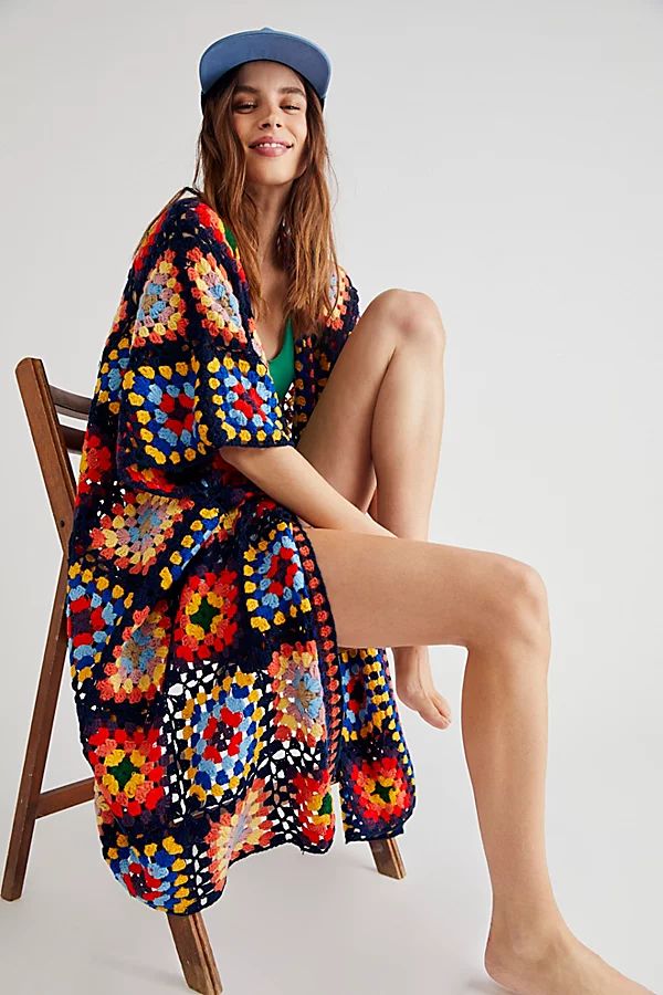 Noni Hand Knit Crochet Poncho by Free People, Multi, One Size | Free People (Global - UK&FR Excluded)