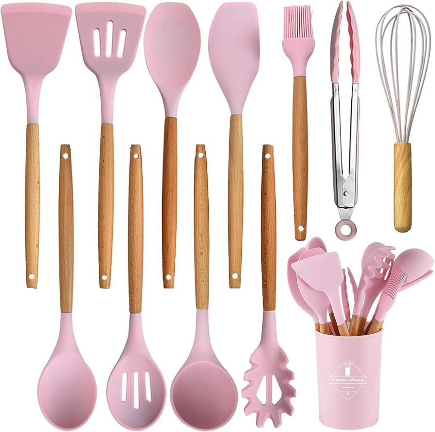Keidason Silicone Cooking Utensils Set, 12-piece Kitchen Utensil Set Non-stick Cookware Is Heat-r... | Amazon (US)