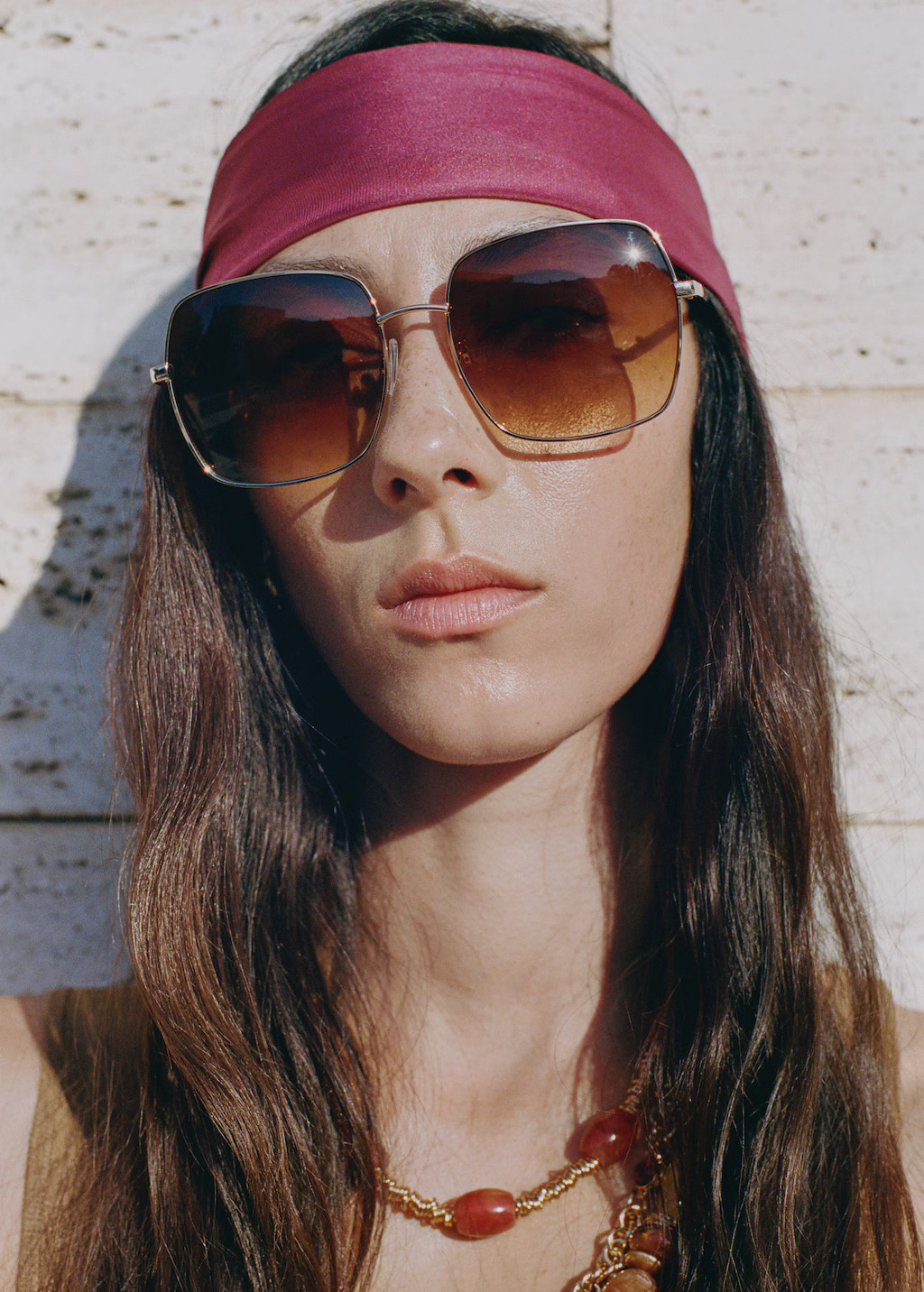 Square metallic frame sunglasses | Mango (US/MX/AU)